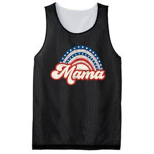 Mama Mini 4th Of July USA Flag Rainbow Mom Daughter Matching Mesh Reversible Basketball Jersey Tank