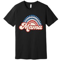 Mama Mini 4th Of July USA Flag Rainbow Mom Daughter Matching Premium T-Shirt