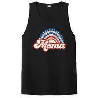 Mama Mini 4th Of July USA Flag Rainbow Mom Daughter Matching PosiCharge Competitor Tank