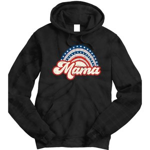 Mama Mini 4th Of July USA Flag Rainbow Mom Daughter Matching Tie Dye Hoodie