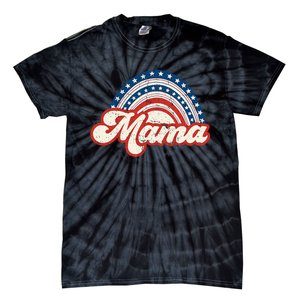 Mama Mini 4th Of July USA Flag Rainbow Mom Daughter Matching Tie-Dye T-Shirt