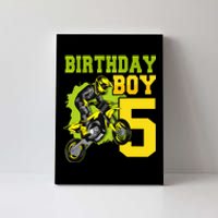 Motocross MX 5th Gift 5 Year Old Dirt Bike Birthday Party Canvas