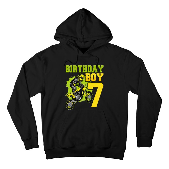 Motocross MX 7th Gift 7 Year Old Dirt Bike Birthday Party Hoodie