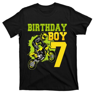 Motocross MX 7th Gift 7 Year Old Dirt Bike Birthday Party T-Shirt