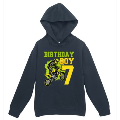 Motocross MX 7th Gift 7 Year Old Dirt Bike Birthday Party Urban Pullover Hoodie