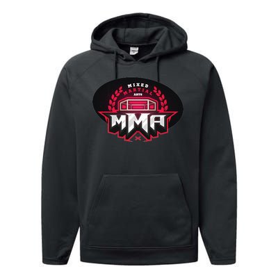 MMA - Mix Martial Arts Logo Performance Fleece Hoodie