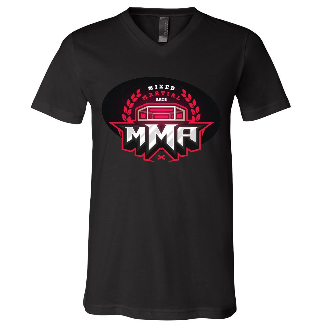 MMA - Mix Martial Arts Logo V-Neck T-Shirt
