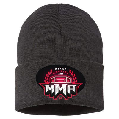 MMA - Mix Martial Arts Logo Sustainable Knit Beanie