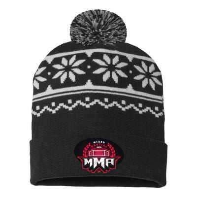 MMA - Mix Martial Arts Logo USA-Made Snowflake Beanie