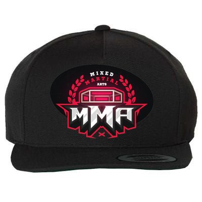 MMA - Mix Martial Arts Logo Wool Snapback Cap