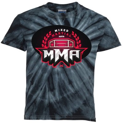 MMA - Mix Martial Arts Logo Kids Tie-Dye T-Shirt