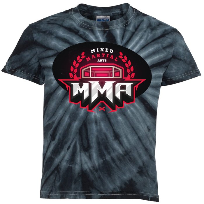 MMA - Mix Martial Arts Logo Kids Tie-Dye T-Shirt