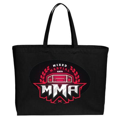 MMA - Mix Martial Arts Logo Cotton Canvas Jumbo Tote