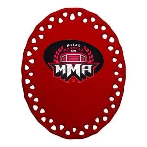 MMA - Mix Martial Arts Logo Ceramic Oval Ornament