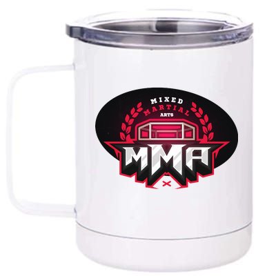 MMA - Mix Martial Arts Logo 12 oz Stainless Steel Tumbler Cup