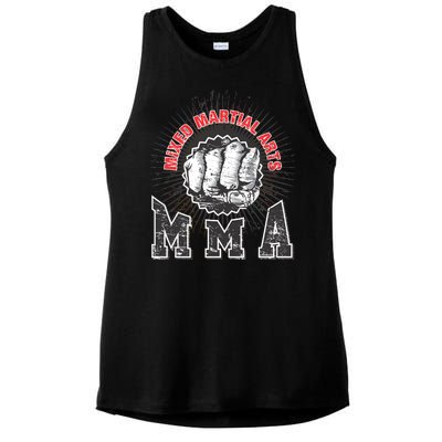 MMA Retro Punch Ladies PosiCharge Tri-Blend Wicking Tank