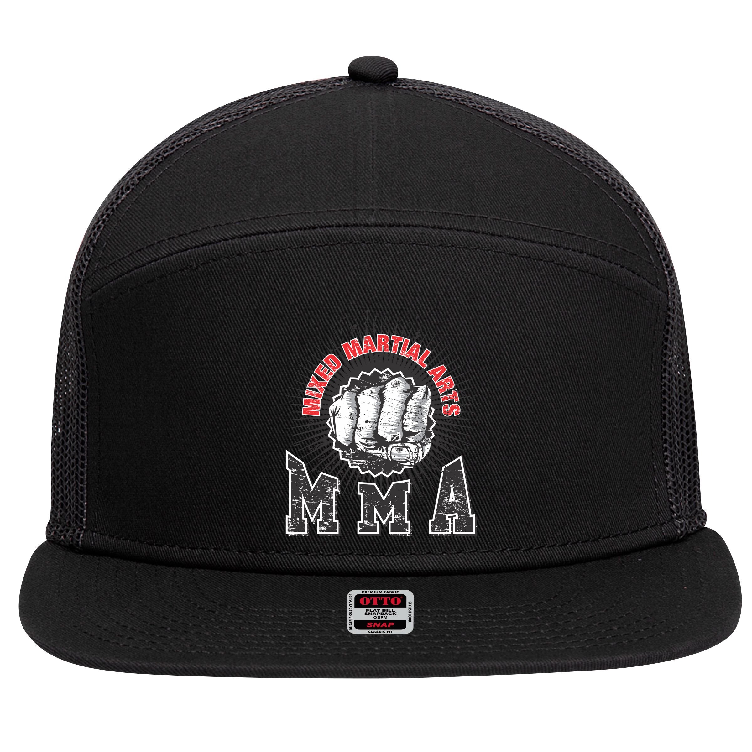 MMA Retro Punch 7 Panel Mesh Trucker Snapback Hat