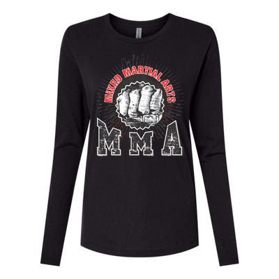 MMA Retro Punch Womens Cotton Relaxed Long Sleeve T-Shirt