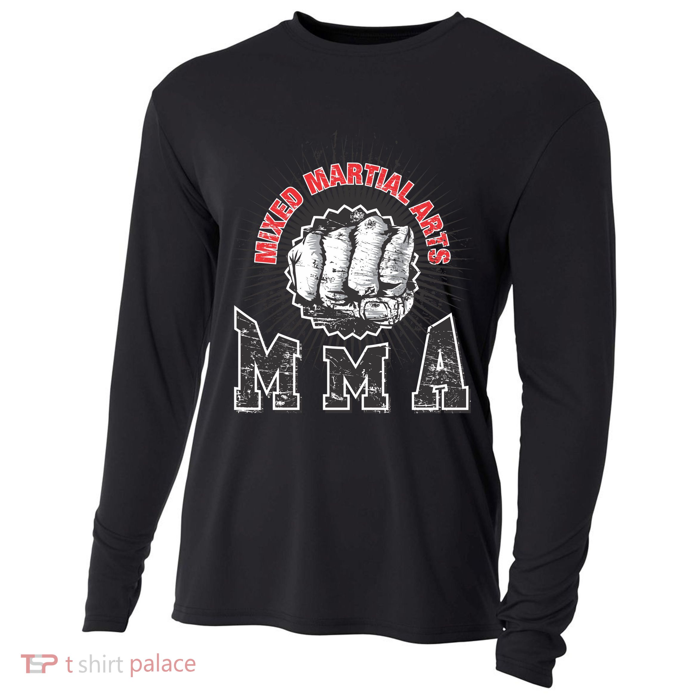 MMA Retro Punch Cooling Performance Long Sleeve Crew