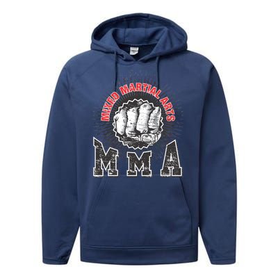 MMA Retro Punch Performance Fleece Hoodie