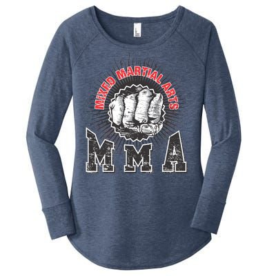 MMA Retro Punch Women's Perfect Tri Tunic Long Sleeve Shirt