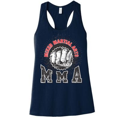 MMA Retro Punch Women's Racerback Tank