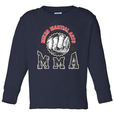 MMA Retro Punch Toddler Long Sleeve Shirt