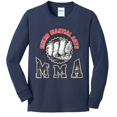 MMA Retro Punch Kids Long Sleeve Shirt