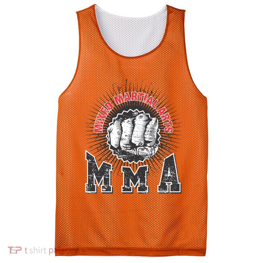 MMA Retro Punch Mesh Reversible Basketball Jersey Tank