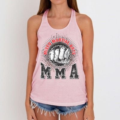 MMA Retro Punch Women's Knotted Racerback Tank