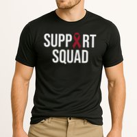 Multiple Myeloma Awareness Burgundy Ribbon Support Squad Cooling Performance Crew T-Shirt