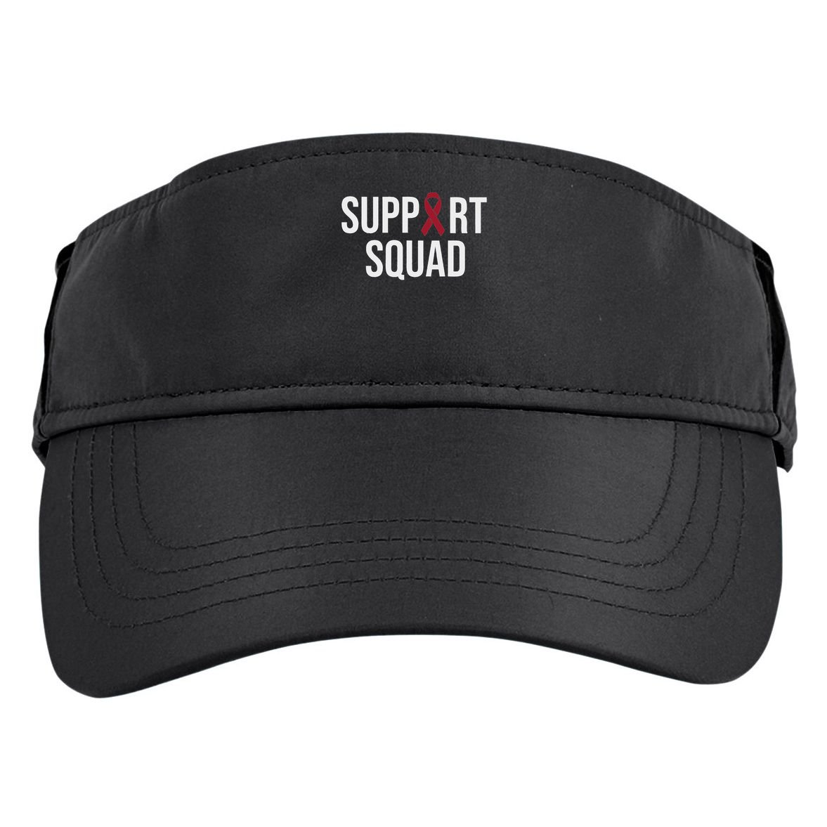Multiple Myeloma Awareness Burgundy Ribbon Support Squad Adult Drive Performance Visor