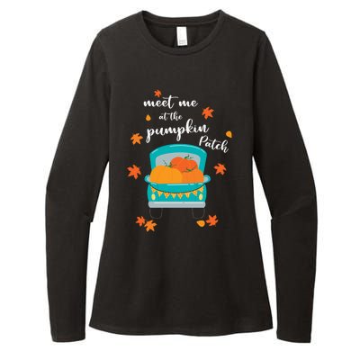 Meet Me At Pumpkin Patch Thanksgiving Truck Womens CVC Long Sleeve Shirt