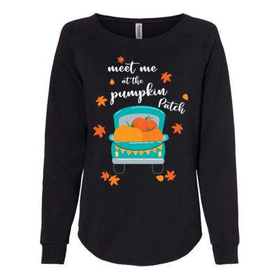 Meet Me At Pumpkin Patch Thanksgiving Truck Womens California Wash Sweatshirt