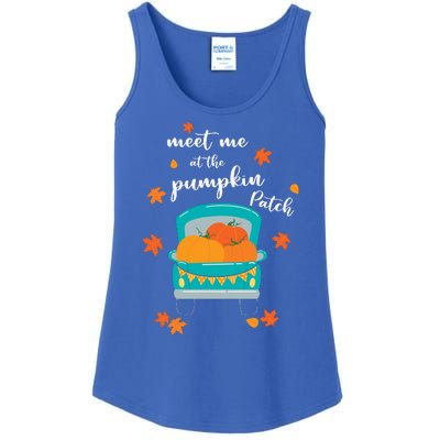 Meet Me At Pumpkin Patch Thanksgiving Truck Ladies Essential Tank