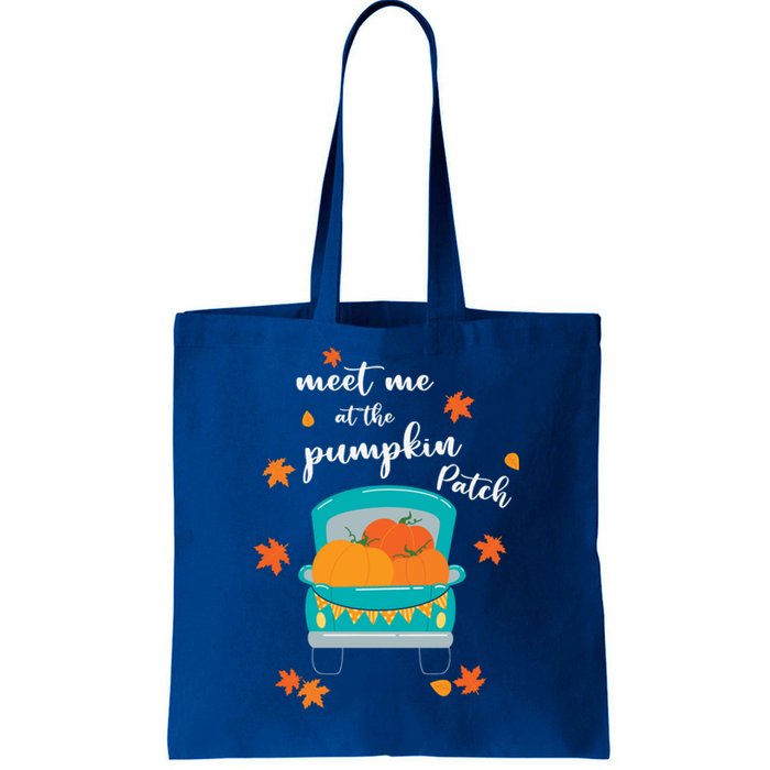 Meet Me At Pumpkin Patch Thanksgiving Truck Tote Bag