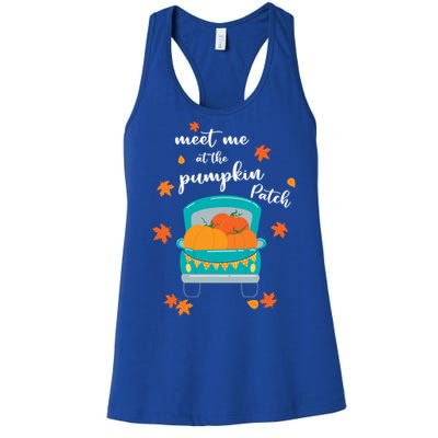 Meet Me At Pumpkin Patch Thanksgiving Truck Women's Racerback Tank