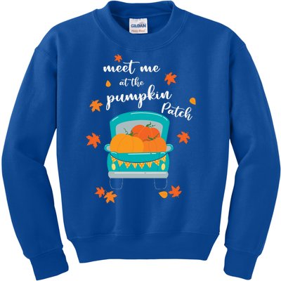 Meet Me At Pumpkin Patch Thanksgiving Truck Kids Sweatshirt