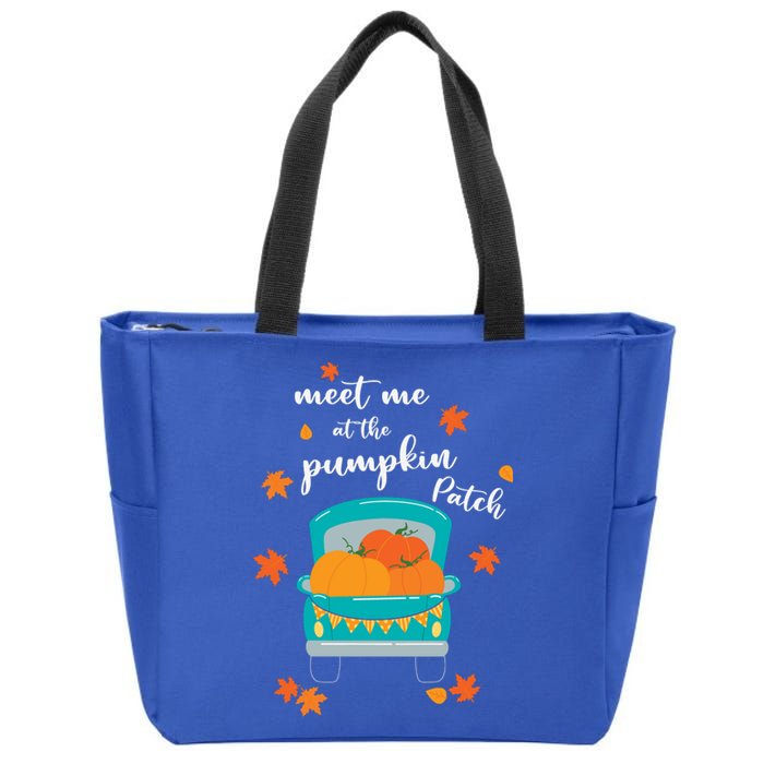 Meet Me At Pumpkin Patch Thanksgiving Truck Zip Tote Bag