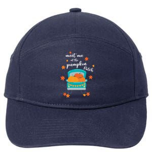 Meet Me At Pumpkin Patch Thanksgiving Truck 7-Panel Snapback Hat