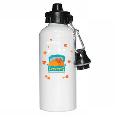 Meet Me At Pumpkin Patch Thanksgiving Truck Aluminum Water Bottle