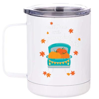 Meet Me At Pumpkin Patch Thanksgiving Truck 12 oz Stainless Steel Tumbler Cup