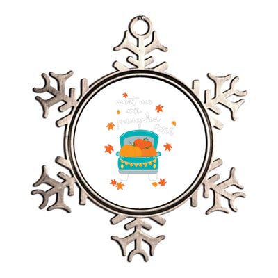 Meet Me At Pumpkin Patch Thanksgiving Truck Metallic Star Ornament