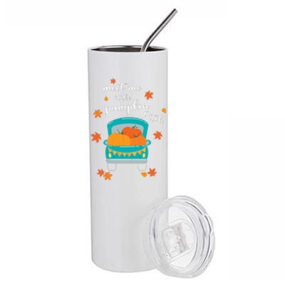 Meet Me At Pumpkin Patch Thanksgiving Truck Stainless Steel Tumbler