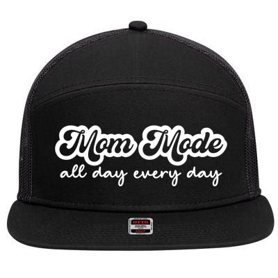 Mom Made All Day Every Day 7 Panel Mesh Trucker Snapback Hat