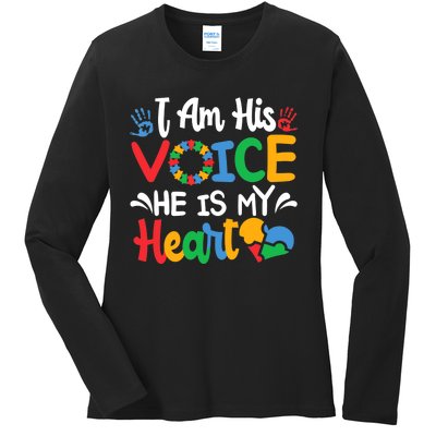 Mom Mama Autistic Autism Awareness Month Ladies Long Sleeve Shirt