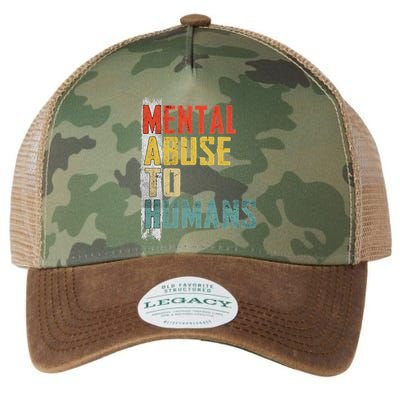 Math Mental Abuse To Humans For Math Teacher Legacy Tie Dye Trucker Hat