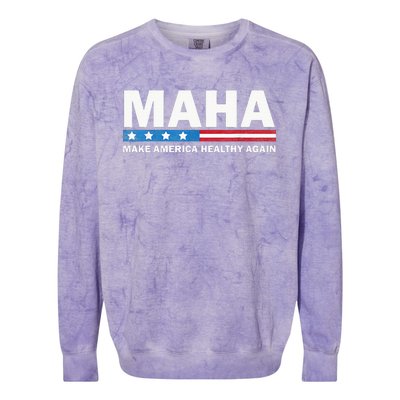 Maha Make America Healthy Again 2024 Us Election Colorblast Crewneck Sweatshirt