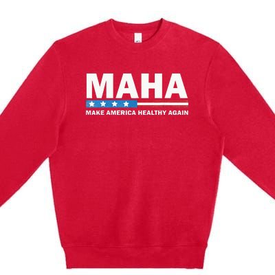 Maha Make America Healthy Again 2024 Us Election Premium Crewneck Sweatshirt