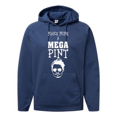 Make Mine A Mega Pint Funny Johnny Depp Performance Fleece Hoodie